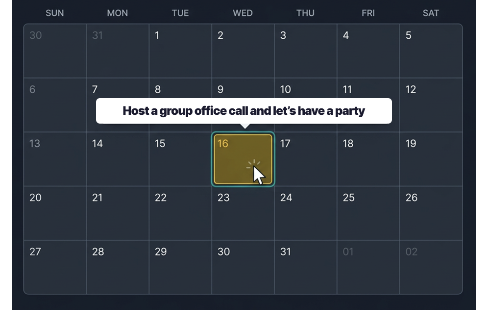 Schedule a group office call